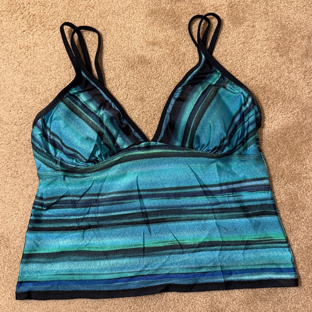 Croft & Barrow Teal and Blue Tankini